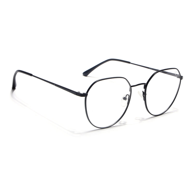 Voyage Metal Master Matt Black Round Eyeglasses for Men & Women - MG5024-C1