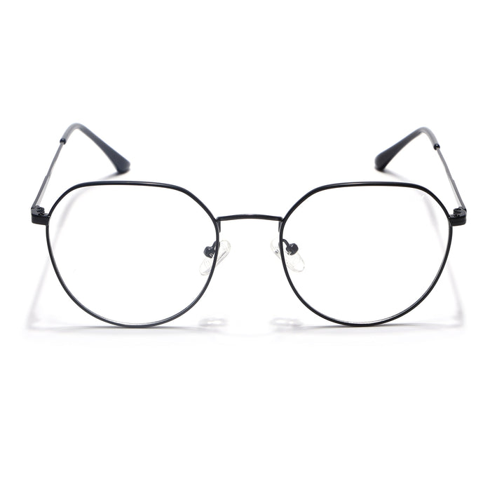 Voyage Metal Master Matt Black Round Eyeglasses for Men & Women - MG5024-C1