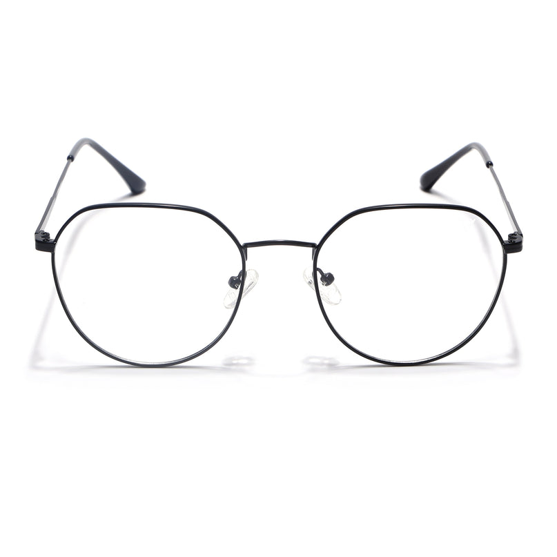 Voyage Metal Master Matt Black Round Eyeglasses for Men & Women - MG5024-C1