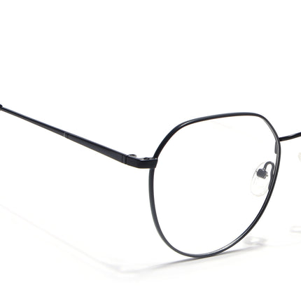 Voyage Metal Master Matt Black Round Eyeglasses for Men & Women - MG5024-C1