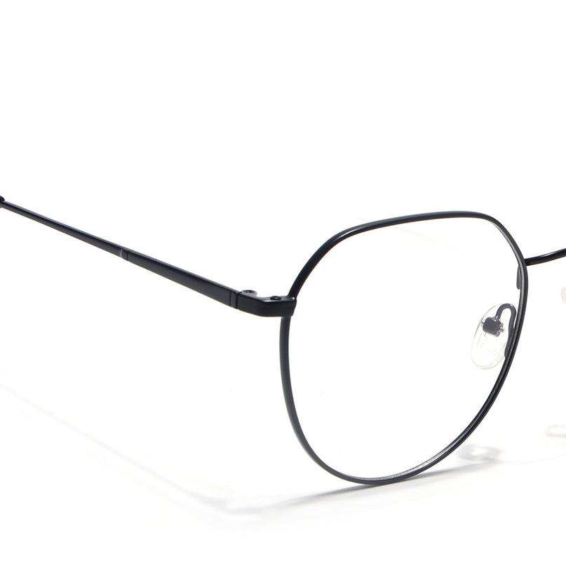 Voyage Metal Master Matt Black Round Eyeglasses for Men & Women - MG5024-C1