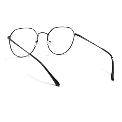 Voyage Metal Master Matt Black Round Eyeglasses for Men & Women - MG5024-C1