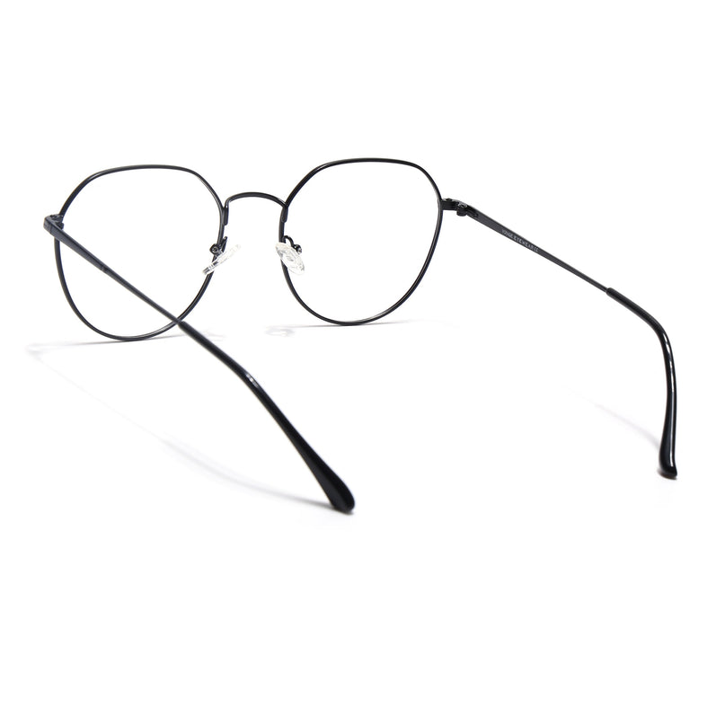 Voyage Metal Master Matt Black Round Eyeglasses for Men & Women - MG5024-C1