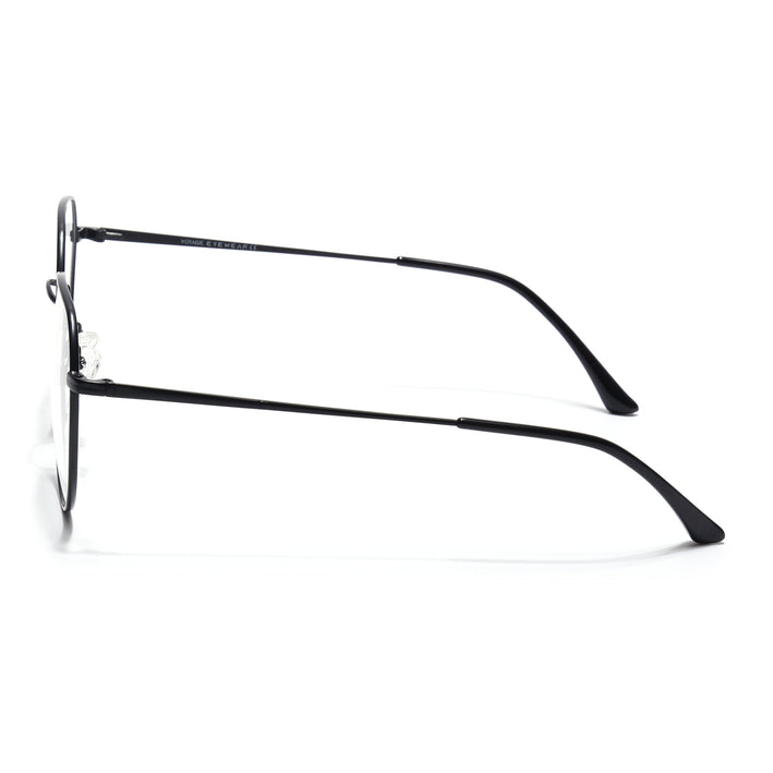Voyage Metal Master Matt Black Round Eyeglasses for Men & Women - MG5024-C1