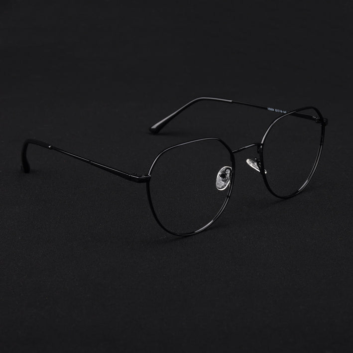 Voyage Metal Master Shine Black Round Eyeglasses for Men & Women - MG5025-C2