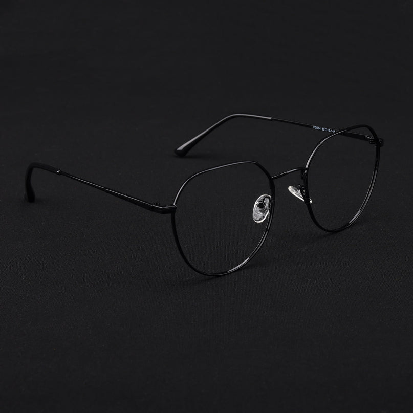 Voyage Metal Master Shine Black Round Eyeglasses for Men & Women - MG5025-C2