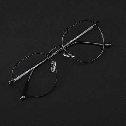 Voyage Metal Master Shine Black Round Eyeglasses for Men & Women - MG5025-C2