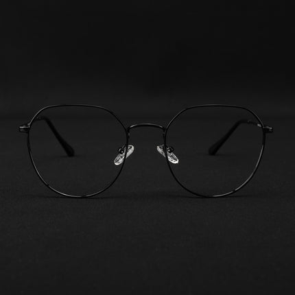 Voyage Metal Master Shine Black Round Eyeglasses for Men & Women - MG5025-C2