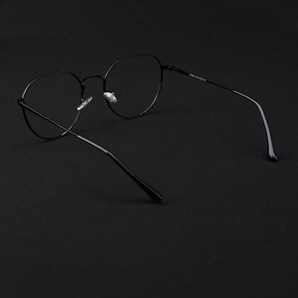 Voyage Metal Master Shine Black Round Eyeglasses for Men & Women - MG5025-C2