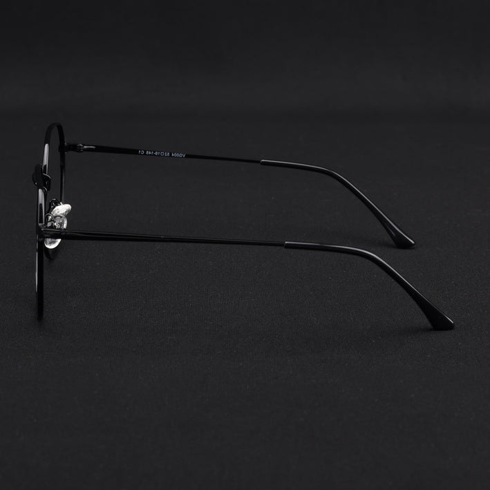 Voyage Metal Master Shine Black Round Eyeglasses for Men & Women - MG5025-C2