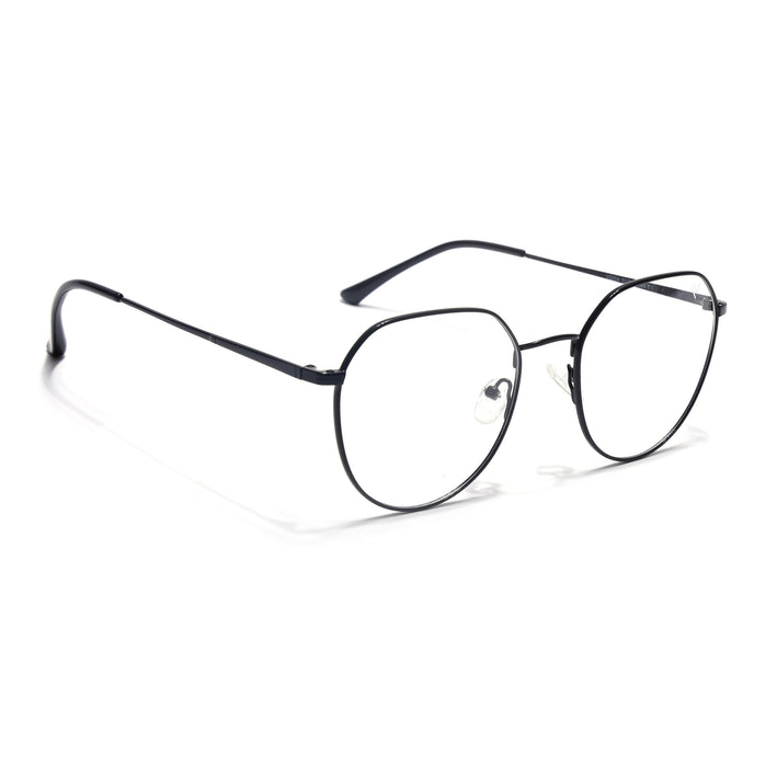 Voyage Metal Master Shine Black Round Eyeglasses for Men & Women - MG5025-C2