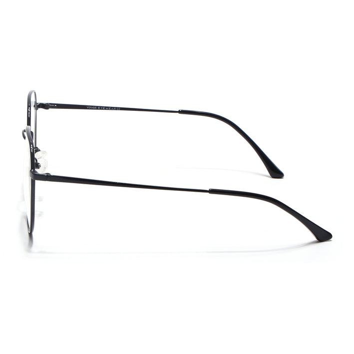Voyage Metal Master Shine Black Round Eyeglasses for Men & Women - MG5025-C2