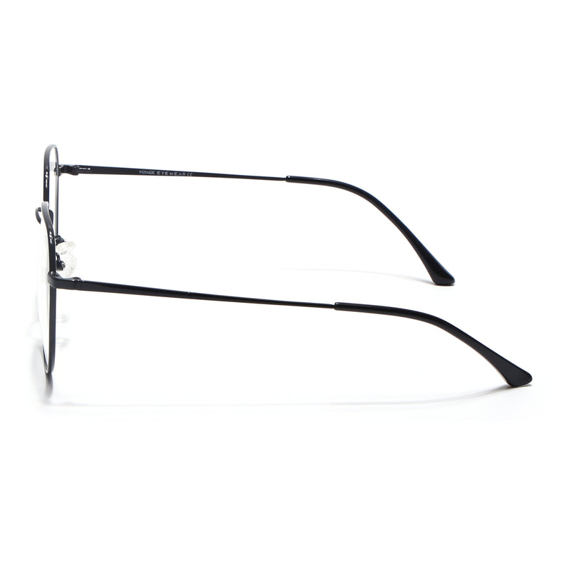 Voyage Metal Master Shine Black Round Eyeglasses for Men & Women - MG5025-C2