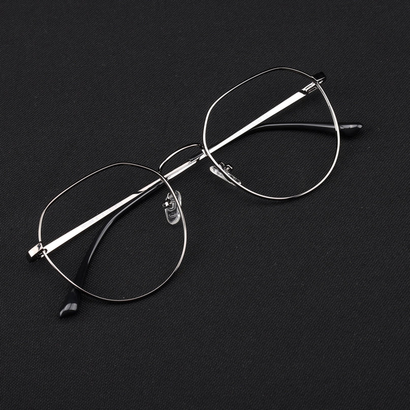 Voyage Metal Master Grey Round Eyeglasses for Men & Women - MG5026-C3