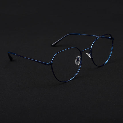 Voyage Metal Master Blue Round Eyeglasses for Men & Women - MG5027-C4