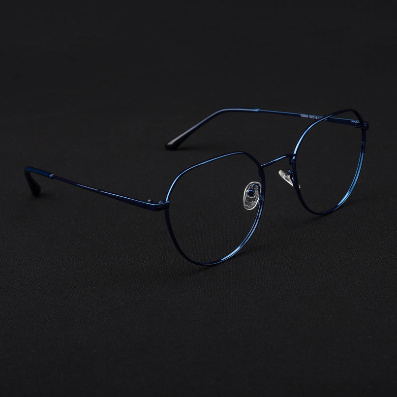 Voyage Metal Master Blue Round Eyeglasses for Men & Women - MG5027-C4