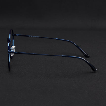Voyage Metal Master Blue Round Eyeglasses for Men & Women - MG5027-C4