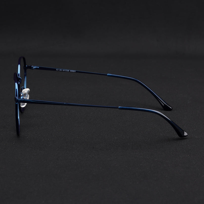 Voyage Metal Master Blue Round Eyeglasses for Men & Women - MG5027-C4