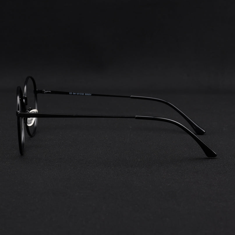 Voyage Metal Master Matt Black Round Eyeglasses for Men & Women - MG5028-C1