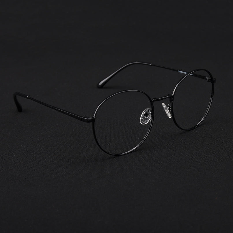 Voyage Metal Master Shine Black Round Eyeglasses for Men & Women - MG5029-C2