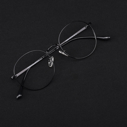 Voyage Metal Master Shine Black Round Eyeglasses for Men & Women - MG5029-C2