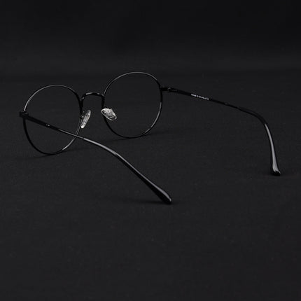 Voyage Metal Master Shine Black Round Eyeglasses for Men & Women - MG5029-C2