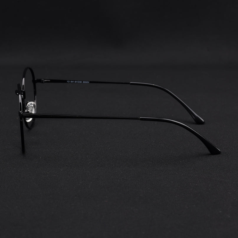 Voyage Metal Master Shine Black Round Eyeglasses for Men & Women - MG5029-C2