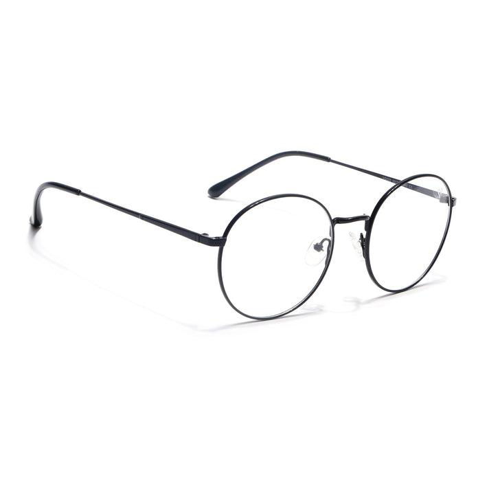 Voyage Metal Master Shine Black Round Eyeglasses for Men & Women - MG5029-C2