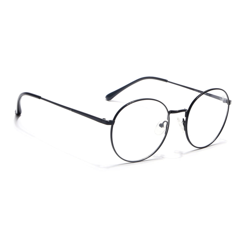 Voyage Metal Master Shine Black Round Eyeglasses for Men & Women - MG5029-C2