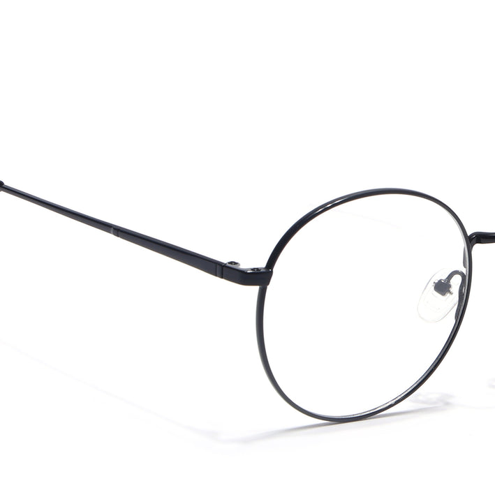 Voyage Metal Master Shine Black Round Eyeglasses for Men & Women - MG5029-C2