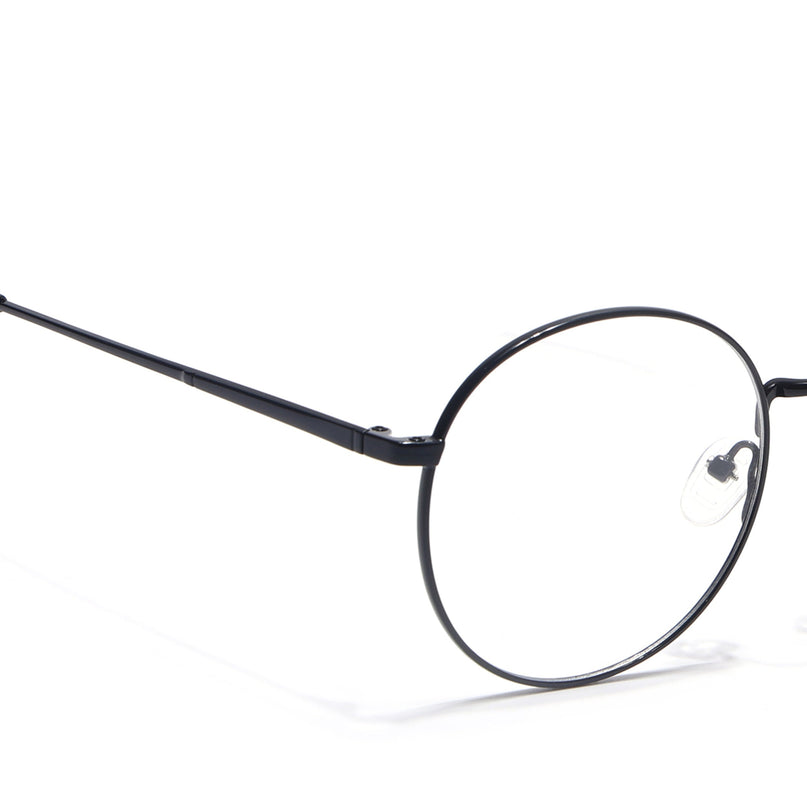 Voyage Metal Master Shine Black Round Eyeglasses for Men & Women - MG5029-C2