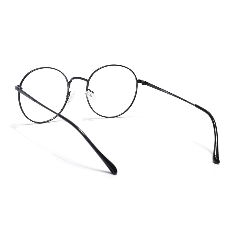Voyage Metal Master Shine Black Round Eyeglasses for Men & Women - MG5029-C2