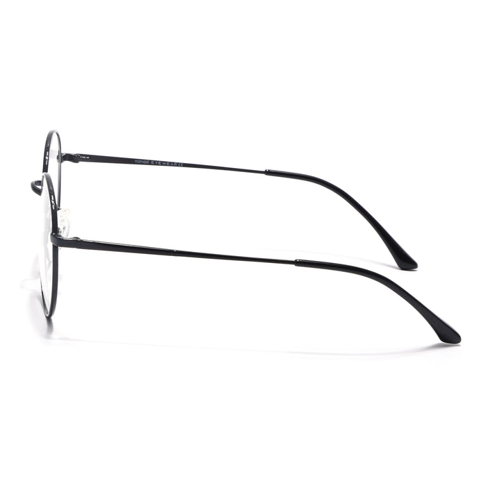 Voyage Metal Master Shine Black Round Eyeglasses for Men & Women - MG5029-C2