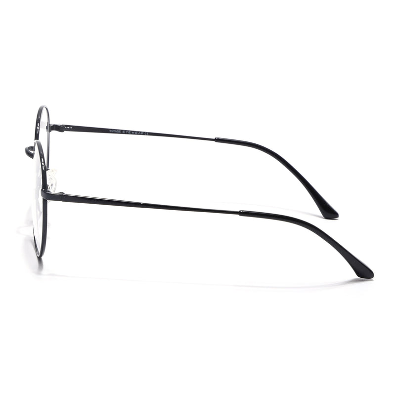 Voyage Metal Master Shine Black Round Eyeglasses for Men & Women - MG5029-C2