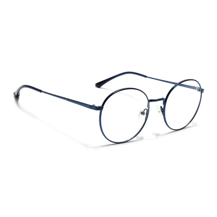 Voyage Metal Master Blue Round Eyeglasses for Men & Women - MG5031-C4