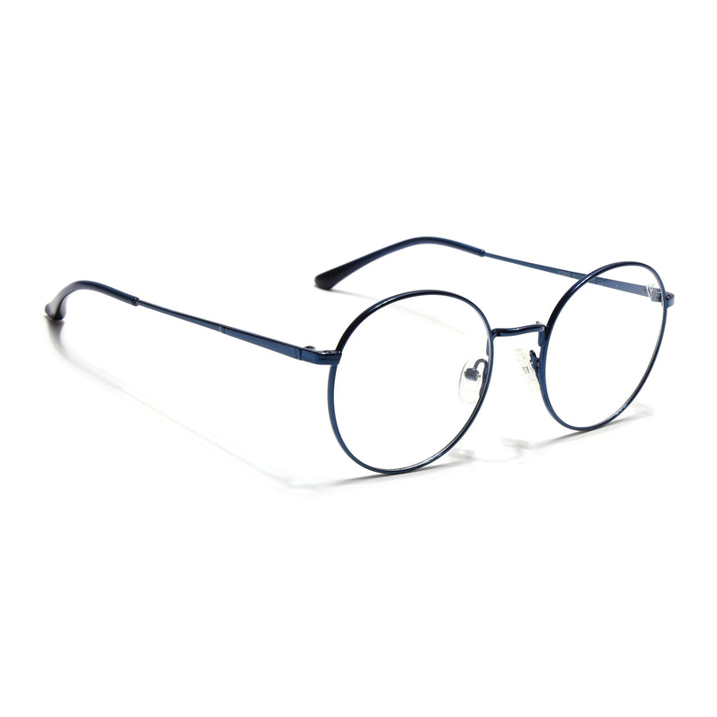 Voyage Metal Master Blue Round Eyeglasses for Men & Women - MG5031-C4