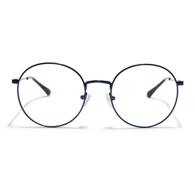 Voyage Metal Master Blue Round Eyeglasses for Men & Women - MG5031-C4