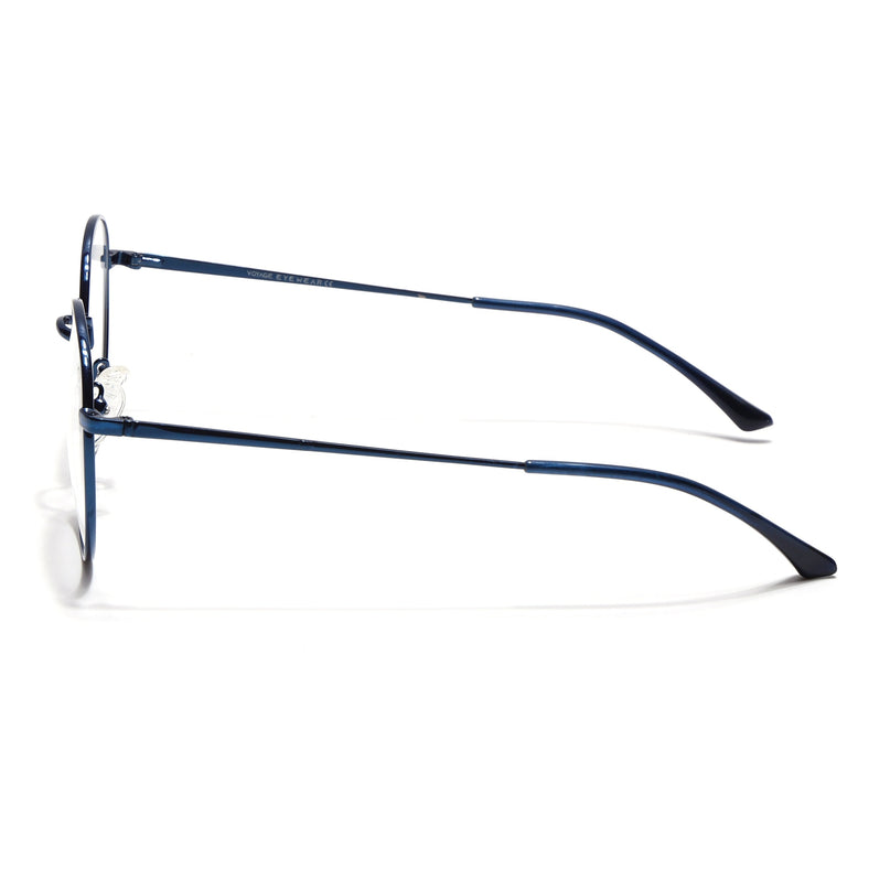 Voyage Metal Master Blue Round Eyeglasses for Men & Women - MG5031-C4