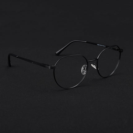 Voyage Metal Master Matt Black Round Eyeglasses for Men & Women - MG5032-C1