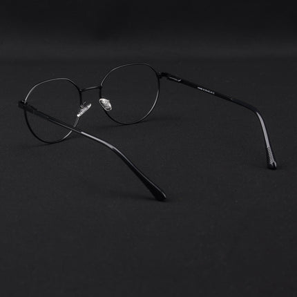 Voyage Metal Master Matt Black Round Eyeglasses for Men & Women - MG5032-C1