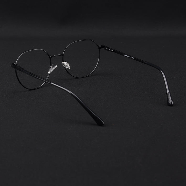 Voyage Metal Master Matt Black Round Eyeglasses for Men & Women - MG5032-C1