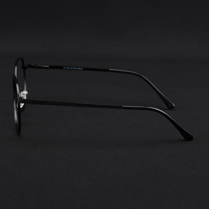 Voyage Metal Master Matt Black Round Eyeglasses for Men & Women - MG5032-C1