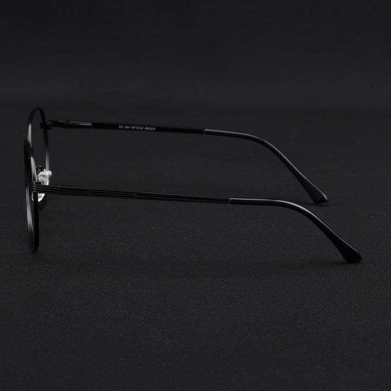 Voyage Metal Master Matt Black Round Eyeglasses for Men & Women - MG5032-C1