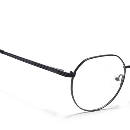 Voyage Metal Master Matt Black Round Eyeglasses for Men & Women - MG5032-C1