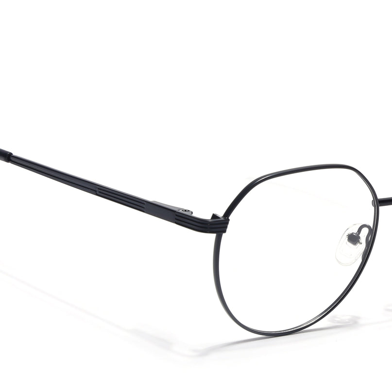 Voyage Metal Master Matt Black Round Eyeglasses for Men & Women - MG5032-C1