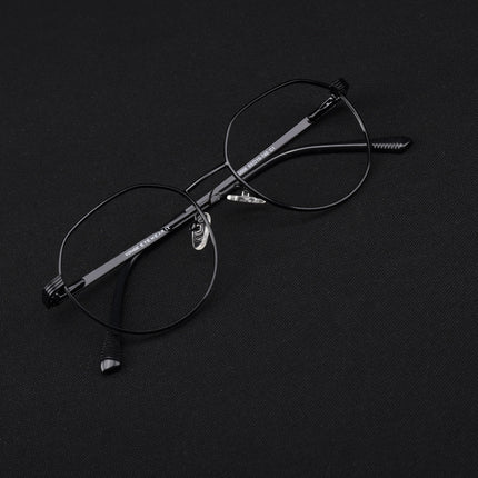 Voyage Metal Master Shine Black Round Eyeglasses for Men & Women - MG5033-C2