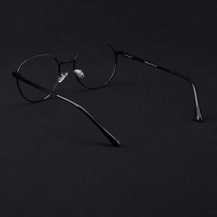 Voyage Metal Master Shine Black Round Eyeglasses for Men & Women - MG5033-C2