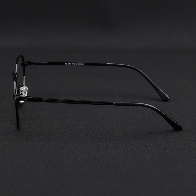 Voyage Metal Master Shine Black Round Eyeglasses for Men & Women - MG5033-C2