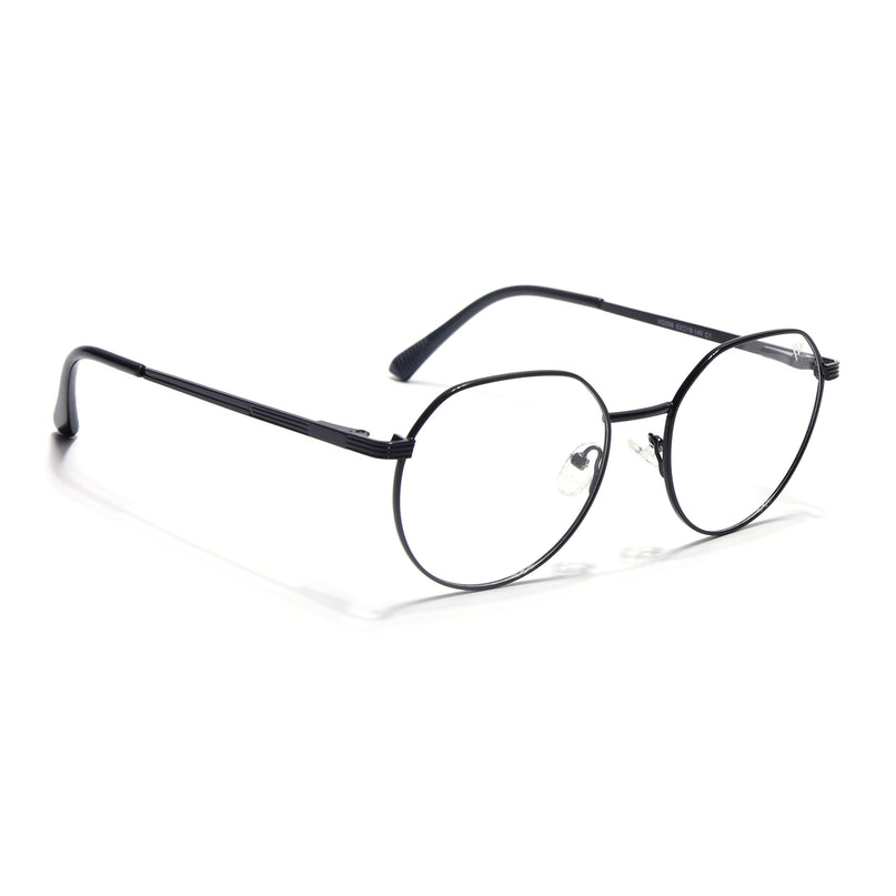 Voyage Metal Master Shine Black Round Eyeglasses for Men & Women - MG5033-C2