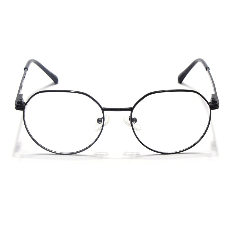 Voyage Metal Master Shine Black Round Eyeglasses for Men & Women - MG5033-C2